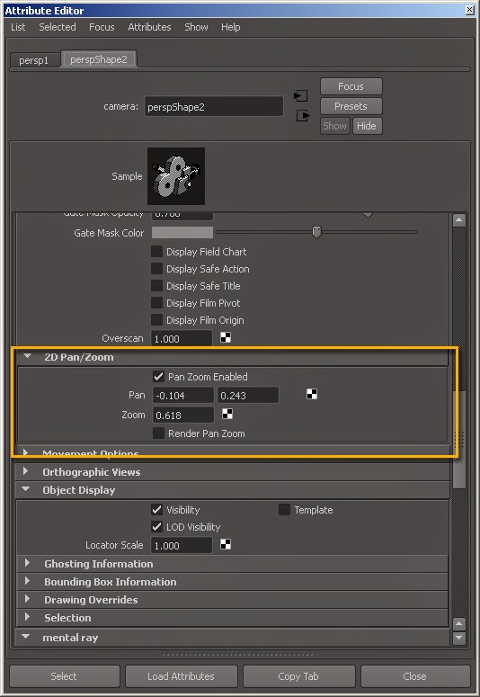 smann3D Resetting the pan zoom on a Maya camera
