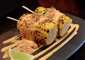 The Black Toro: corn on the cob with chipotle mayonnaise, ground masa and lime