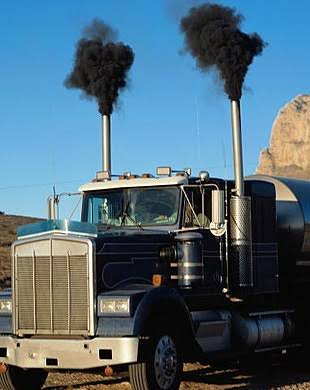 Black smoke Thick black smoke being emitted by a vehicle