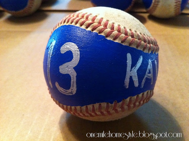 Painted Autograph Baseballs - End of Season Gifts | One Mile Home Style