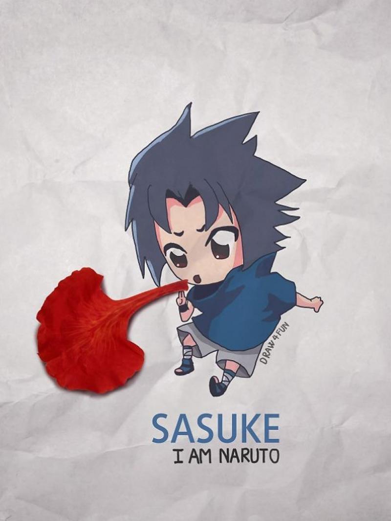 Arte do desenhos - Caricaturas 2019 - SASUKE UCHIHA Vem me Dar