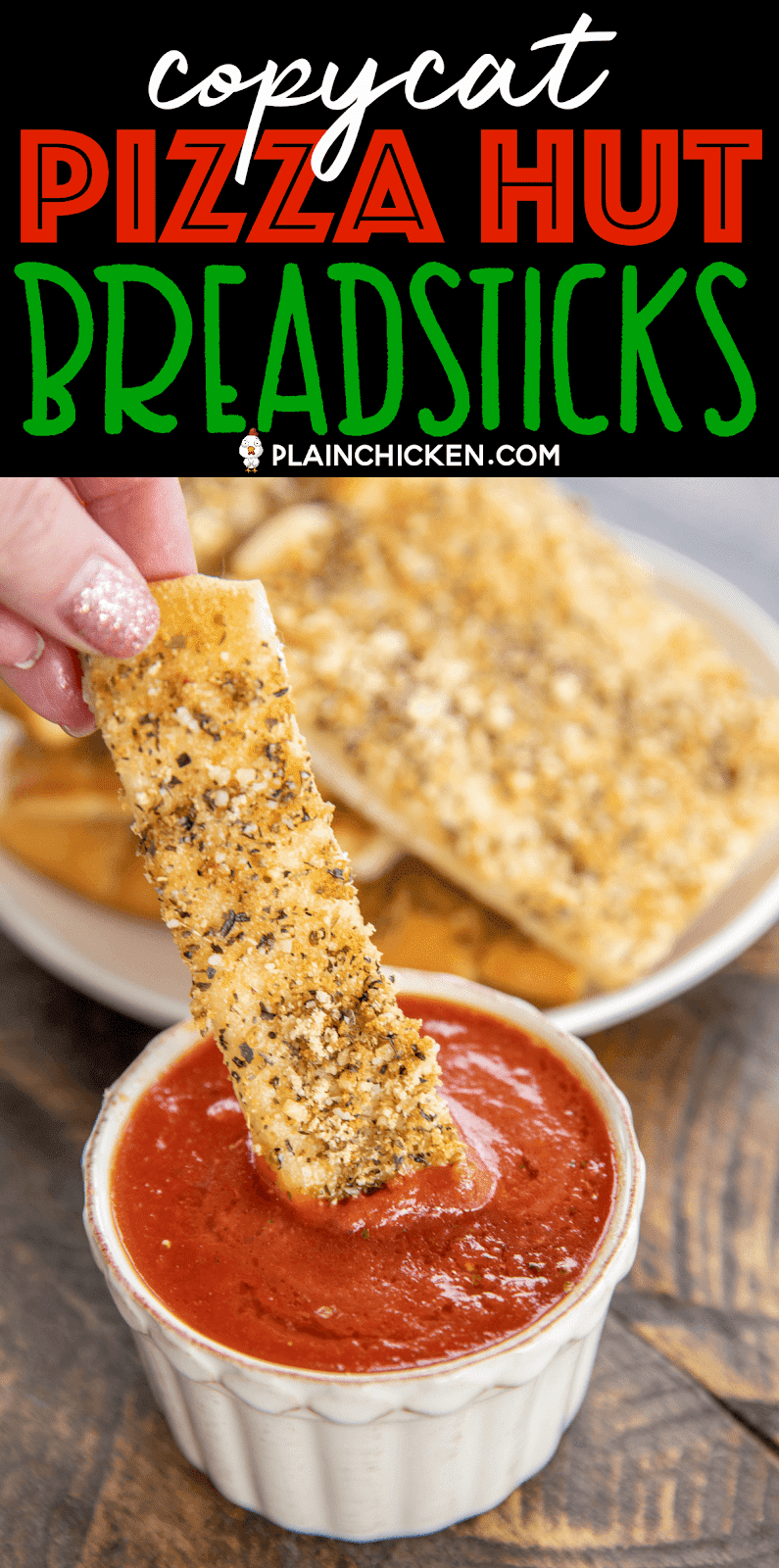 Copycat Pizza Hut Breadsticks Plain Chicken®
