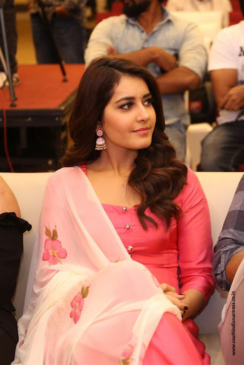 Raashi Khanna Stills At Tholi Prema Movie Success Meet