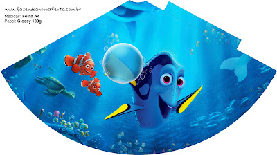 Buscando a Dory: Imprimibles Gratis para Fiestas de Cumpleaños. Gorros para imprimir gratis de Buscando a Dory.