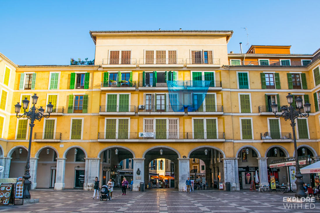 Main market square in Palma de Mallorca