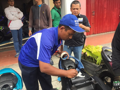 Tangki BBM disegel setelah diisi pertalite Tangki BBM disegel setelah diisi pertalite