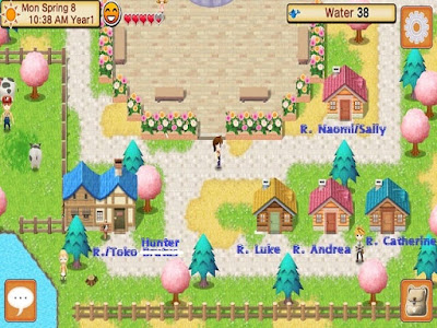 Bangunan Kota Chestnut Bagian Selatan HM SoM Map dan Bangunan di Harvest Moon Seeds of Memories