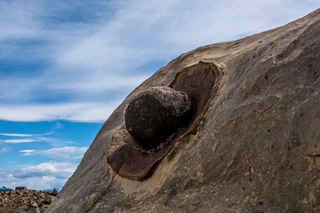 Sombrero Rock? Marine sedimentary concretions known as the sombrero rocks.