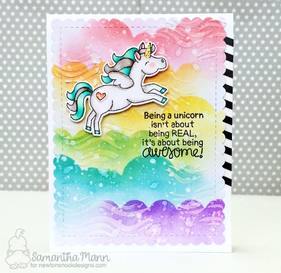 Being a Unicorn Card by Samantha Mann | Believe in Unicorns Stamp Set by Newton's Nook Designs #newtonsnook #handmade