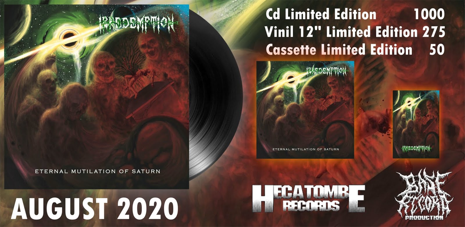 IRREDEMPTION "Eternal mutilation of Saturn" CD ( death metal from Spain) and coming soon 12"LP viny