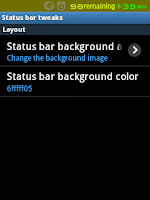 Status Bar Background Custom Color Chooser