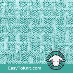 Knit Purl 41: Lattice With Seed Stitch | Easy to knit #knittingstitches #knitpurl