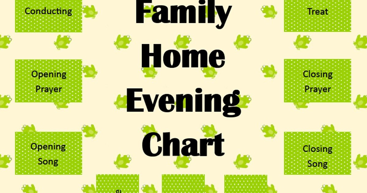 Life With Squeaker: Family Home Evening Charts