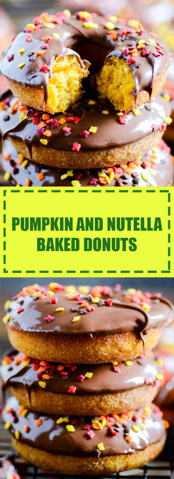Pumpkin Nutella Baked Donuts Pumpkin Nutella Baked Donuts