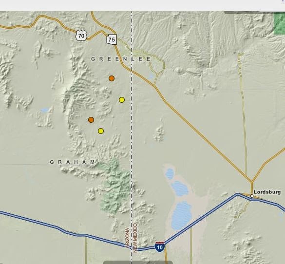 Arizona Geology Aftershocks continue from Duncan M5.3 earthquake