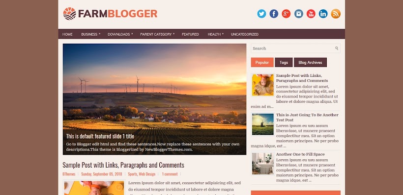 FarmBlogger Free Blogger Template