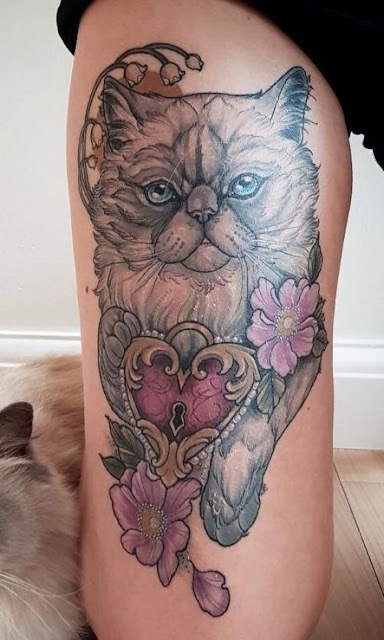 Tatuagens femininas de gatos Tatuagens femininas de gatos