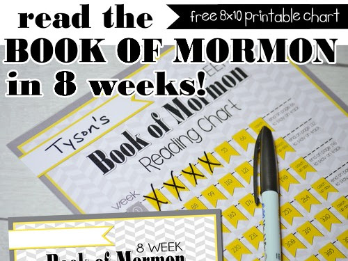 NEW LDS FREEBIE: Book of Mormon Reading Chart