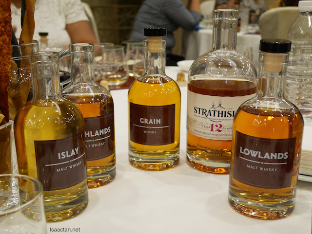 The many different whisky which can be mixed to produce our end result