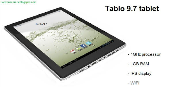 Tablo 9.7 tablet Tablo 9.7 Android tablet