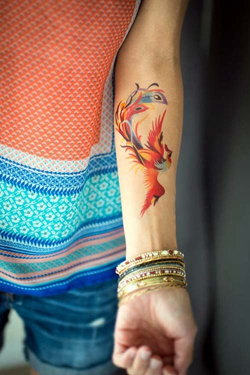 woman forearm phoenix tattoo kadın kol içi anka kuşu dövmesi woman forearm phoenix tattoo kadın kol içi anka kuşu dövmesi