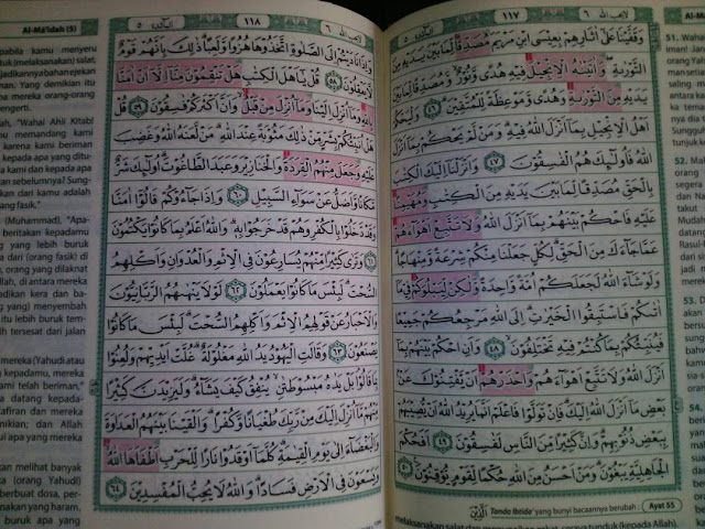 Foto mushaf Quran tanpa Surat Al Maidah 51 yang beredar di media sosial