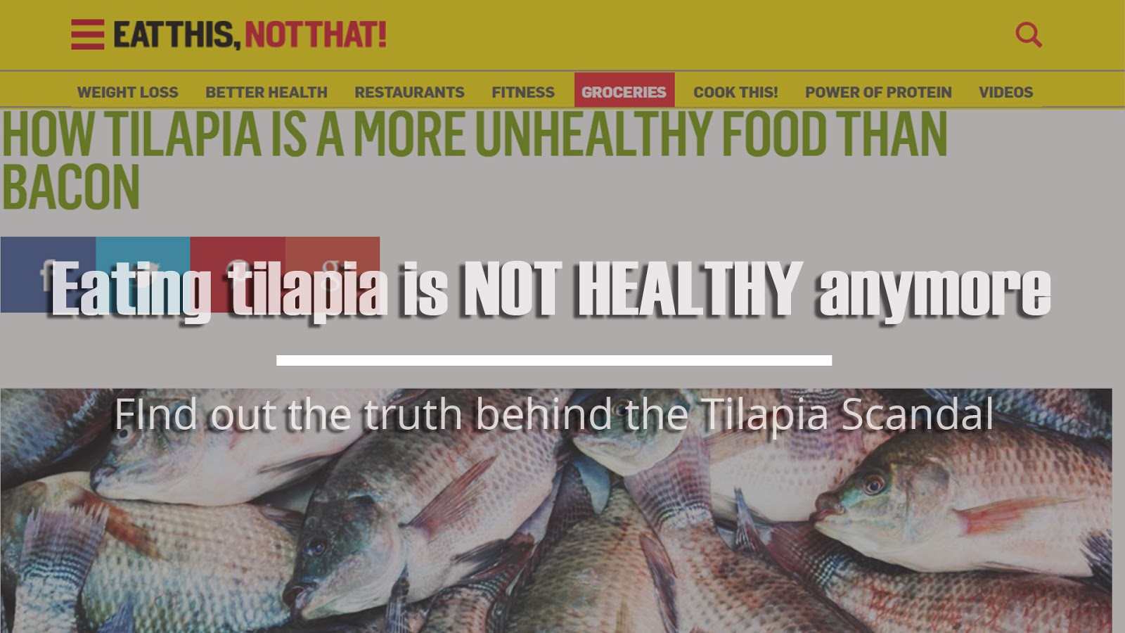 Tilapia Scandal Eating tilapia is not healthy anymore
