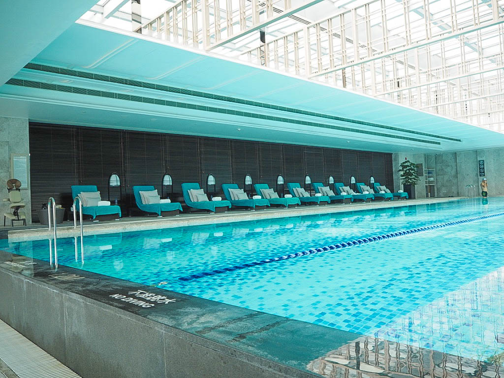 Swimming pool at Shangri-La hotel, Shanghai