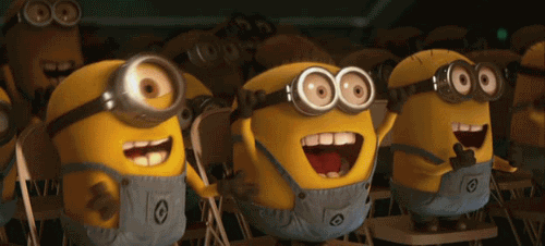 Excited Minions Reaction Gif