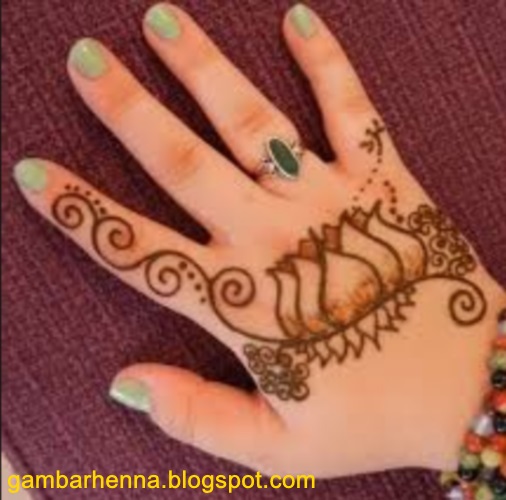 Henna Mehndi Simple Design Gambar