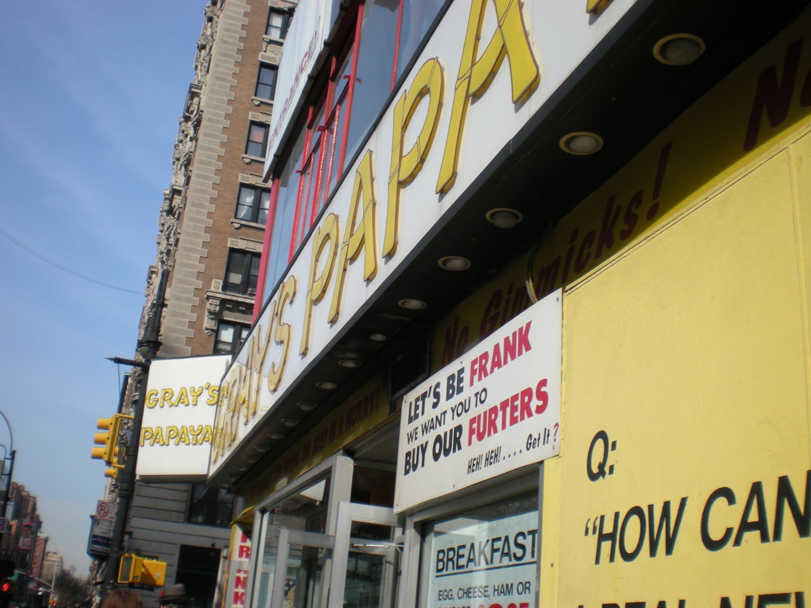 Gray's Papaya Hot Diggity Dogs and Papaya Juice!