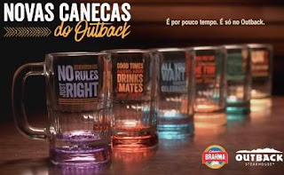 Novas Canecas Promoção Outback 2019 Compre e Ganhe - Seis Cores Diferentes