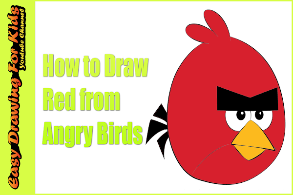 How to Draw Red from Angry Birds | Drawing Course for Beginners