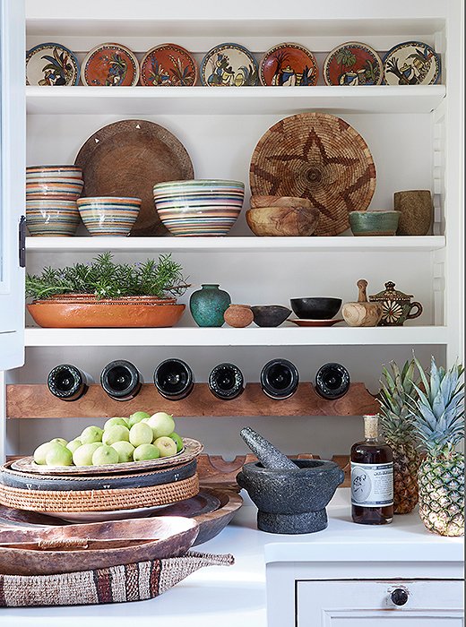 Handcrafted details give Mediterranean home its boho vibe - kitchen 2 BoHoHome.com @bohosusan tumblr.com/blog/bohohome Kendall Conrad home