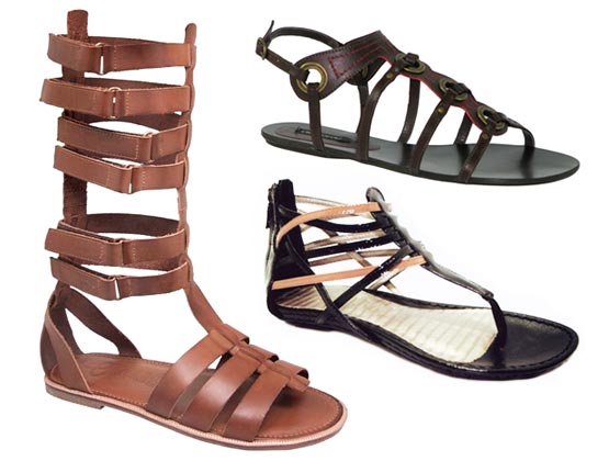 Modelos diferentes sandálias gladiadoras 2015