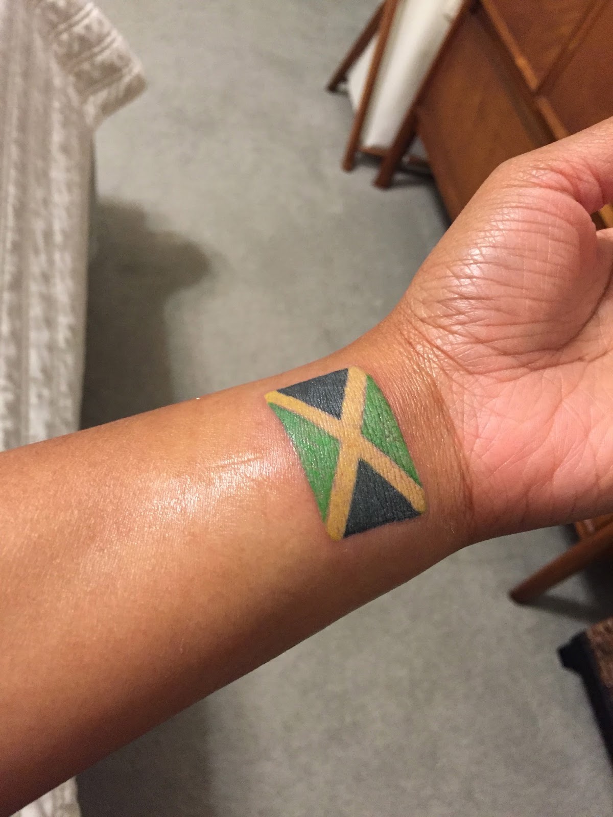 Jamaican Flag Tattoo  Jamaica Party Favors  Premium Temporary Tattoos