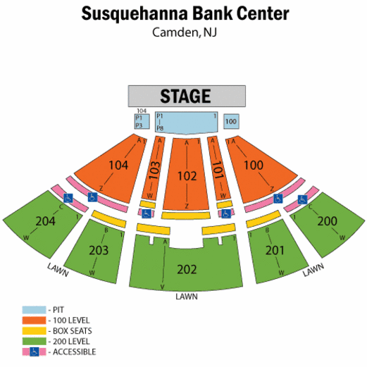 BB&T Pavilion Seating Chart & Interactive Seat Map SeatGeek