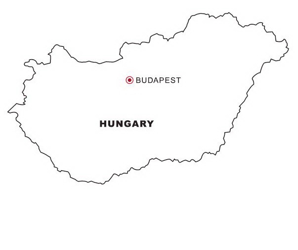 Coloring map of Hungary | COLOR AREA