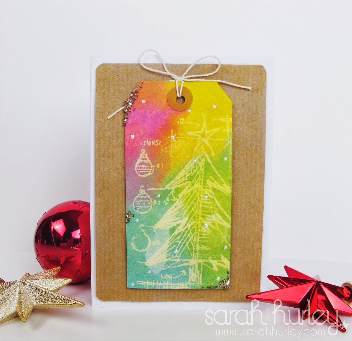Sarah Hurley Blog: Paint Resist Christmas Cards