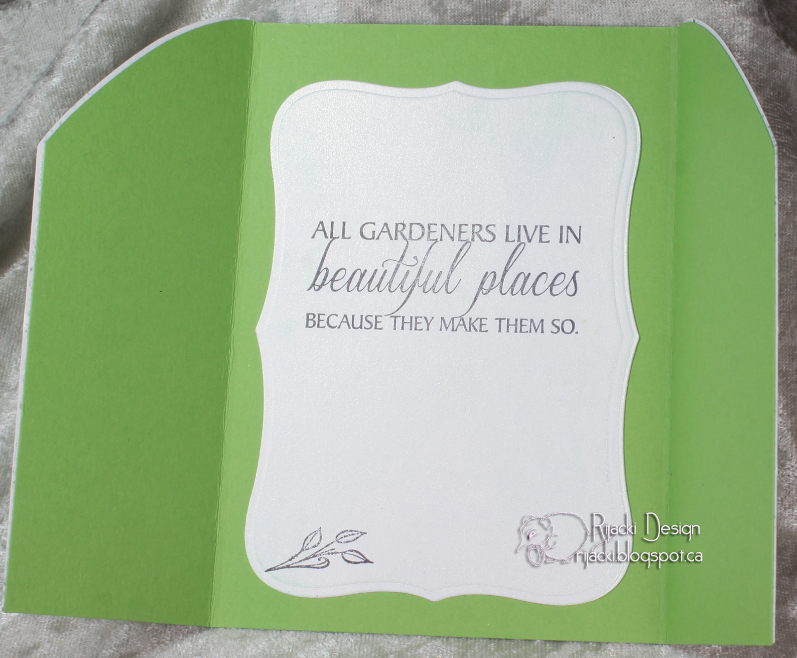 Rijacki's Garden Gate gatefold, die cuts