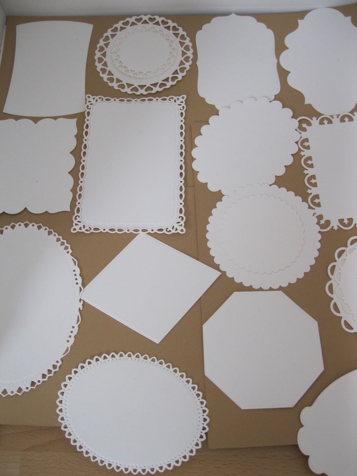 Flowers, Ribbons and Pearls Die Cut Shapes