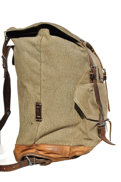 goodbye heart vintage: Swiss Military Backpack with Leather Bottom