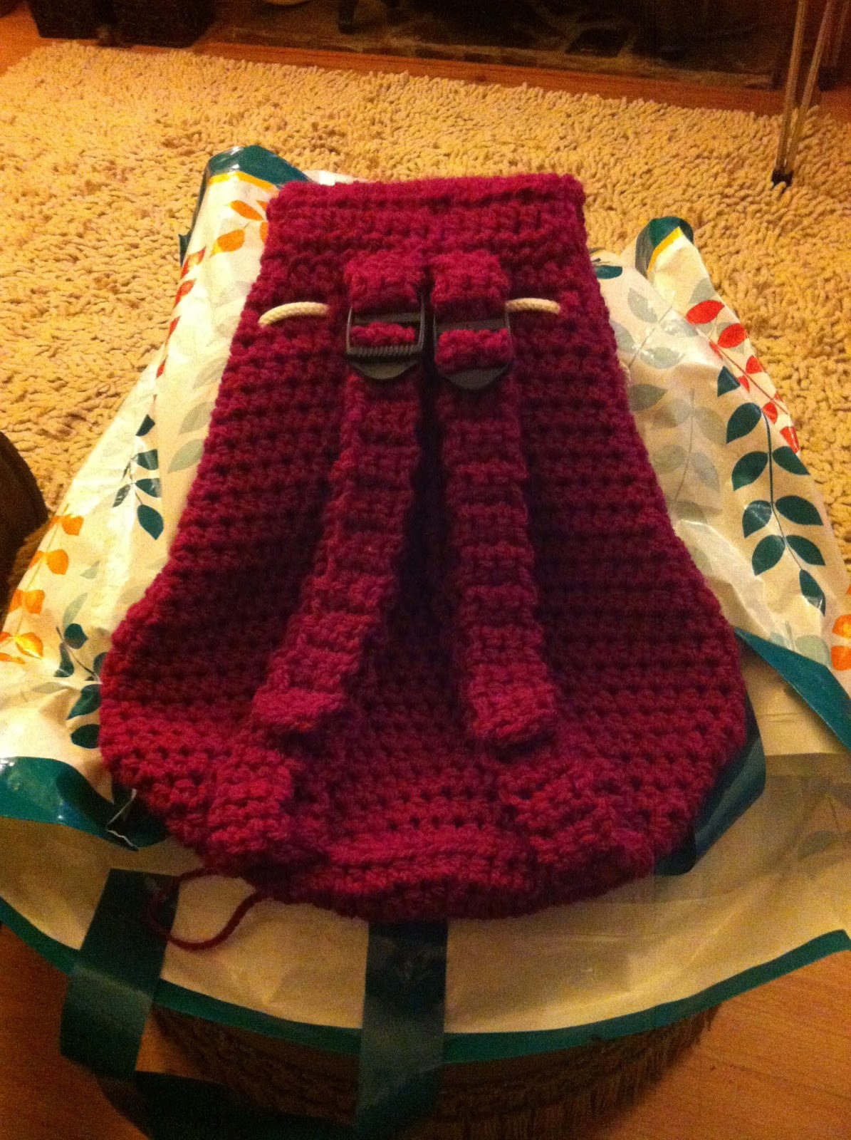 large crochet backpack