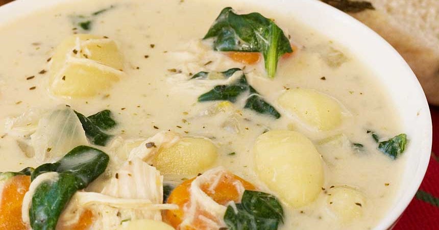 Crockpot chicken gnocchi soup (Olive Garden copycat) - CookPed