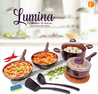 Dusdusan Lumina Cookware 10 Pieces Aluminium Non Stick (Set of 10) ANDHIMIND