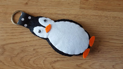 Felt penguin key chain Felt penguin key chain