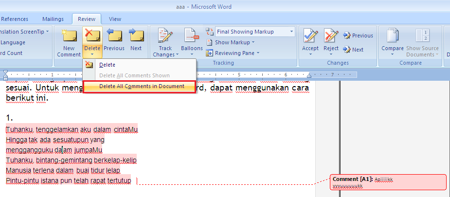 Menguasai Seni Kolaborasi: Panduan Lengkap Menambahkan dan Mengelola Komentar di Microsoft Word