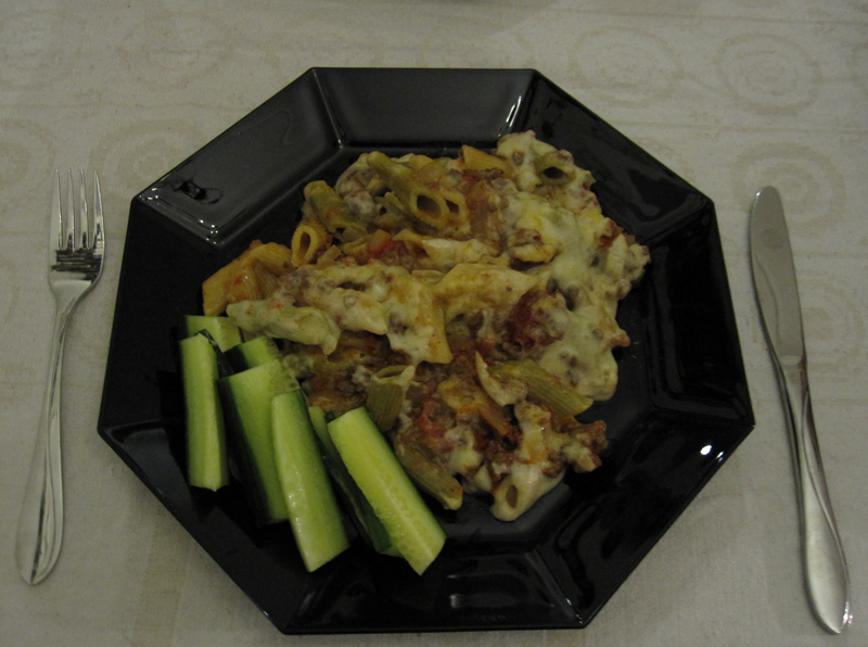 sokerilankakissa Tomaattinen jauhelihapastavuoka