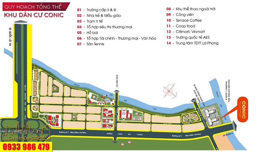 Tiện ích và cuộc sống an toàn tại Khu dân cư - Căn hộ Conic Riverside Quận 8