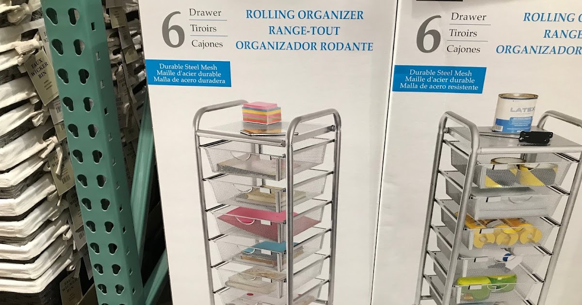 Seville Classics 6Drawer Rolling Organizer Costco Weekender